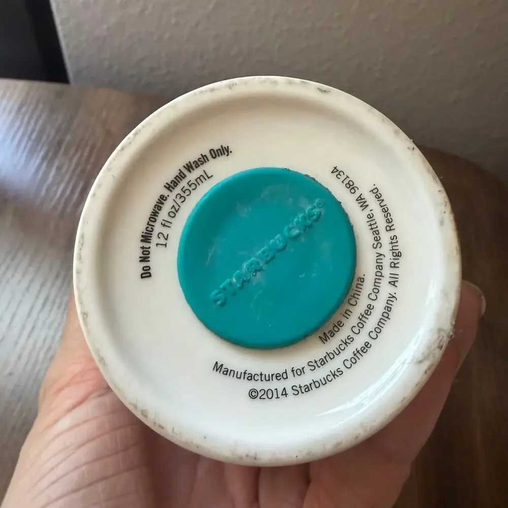 Starbucks 2014 Hawaii Islands Ceramic Travel Tumbler Mug Cup 12oz with Lid